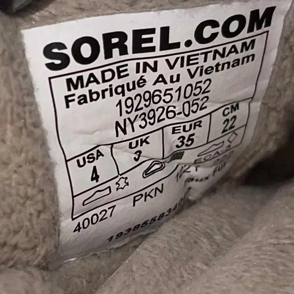 Sorel Youth Mules Suede Sherpa